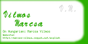 vilmos marcsa business card